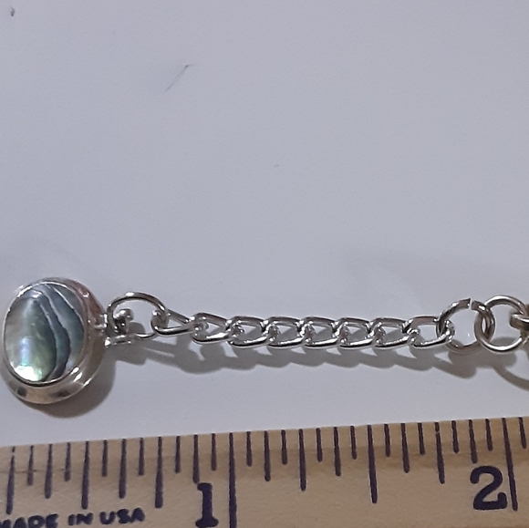 PERIDOT & AVENTURINE CROSS GEMSTONE NECKLACE - Picture 6 of 6